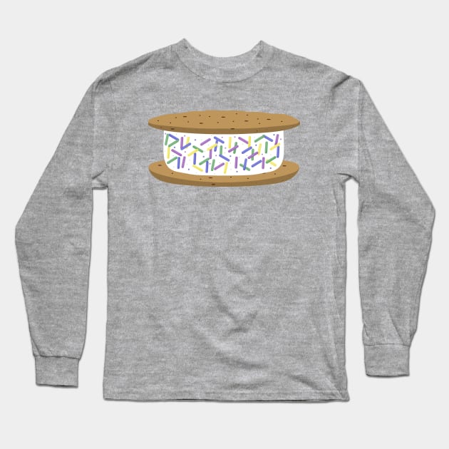 Chocolate Chip Cookie Ice Cream Sandwich Long Sleeve T-Shirt by PandLCreations